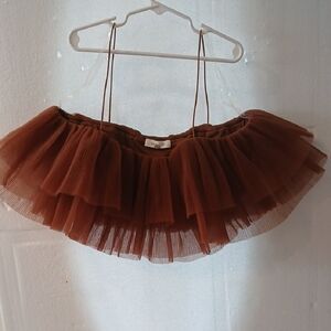 Better Be Layered Brown Tulle Skirt